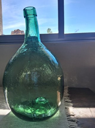 Damajuana ovalada verde