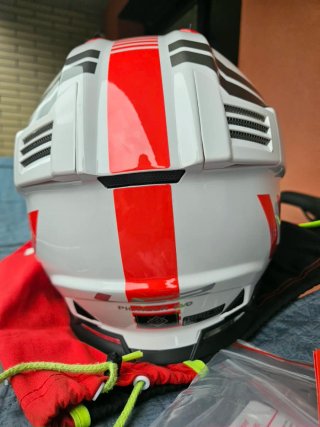 Casco Moto LS2 Pioneer Talla XS Rojo/Blanco