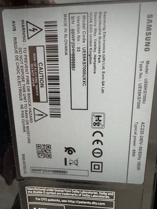 Samsung 55 TV para piezas