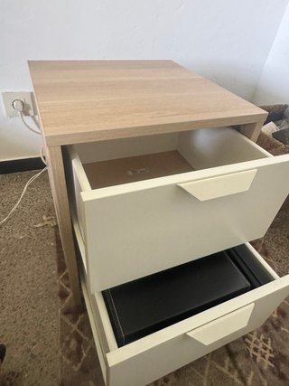 Mesita de noche IKEA ASKVOLL 2 cajones