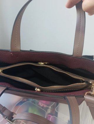 Bolso Bicolor Granate y Chocolate