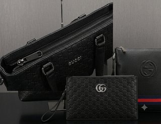 Tris Gucci GG Emblem Business Borsa Tote Pochette