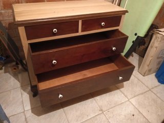Cajonera de madera estilo vintage