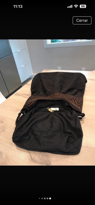 Precioso bolso de algodon en marron chocolate