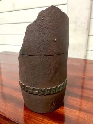 Jarrón fragmento proyectil Guerra Civil
