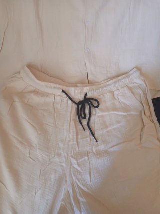 Conjunto Camisa y Pantalón Beige 4XL nuevo