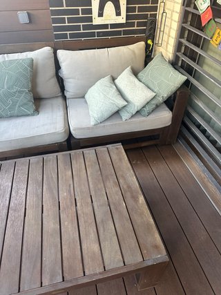 Muebles de exterior madera y tela