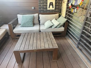 Muebles de exterior madera y tela