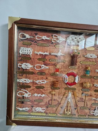Cuadro de Nudos Marinos en Vitrina Colección