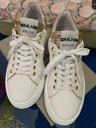 Sneakers Meline pelle glitter oro n.40