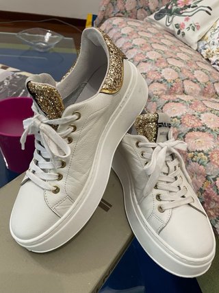 Sneakers Meline pelle glitter oro n.40