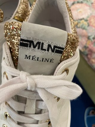 Sneakers Meline pelle glitter oro n.40