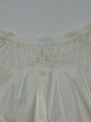 Falda midi Tintoretto blanca floral
