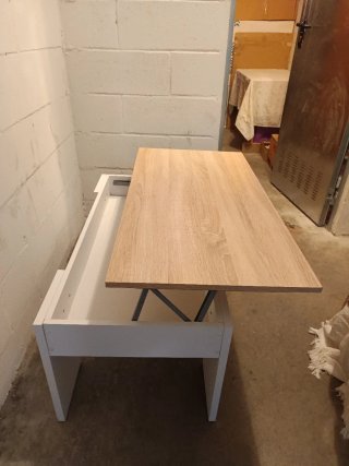 Mesa baja salón elevable