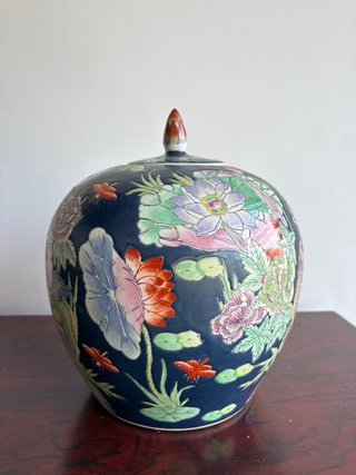 Jarrón Decorativo Cerámica Estilo Japonés