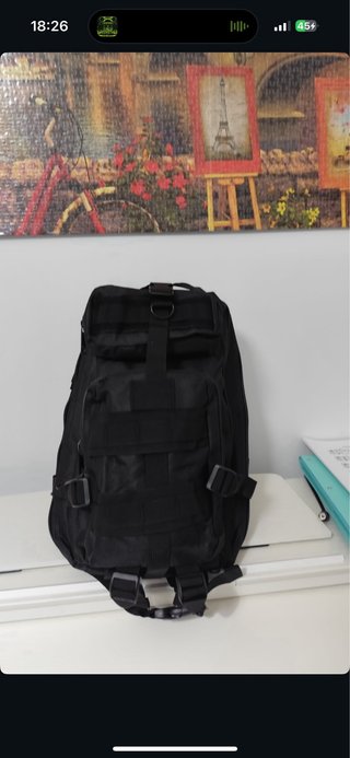 Mochila táctica cabina avión a estrenar