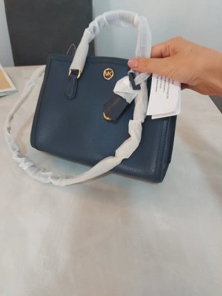 Borsa Michael Kors blu e oro