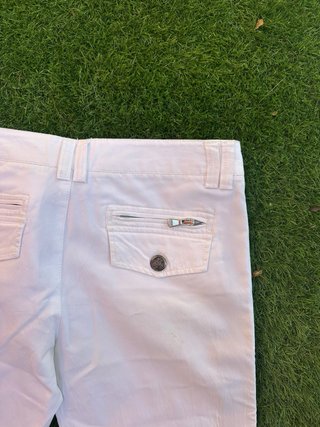 Pantalones Massimo Dutti blancos con raya lateral