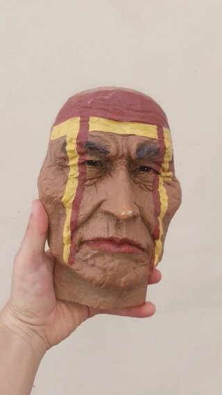 Careta de escayola artesanal
