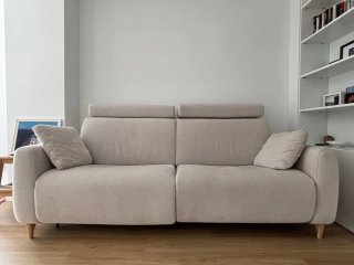 Sofá FAMA eléctrico beige 210cm