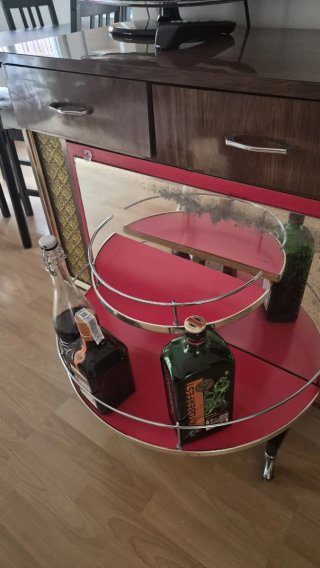 Mueble Bar Vintage Años 70 Madera y Metal