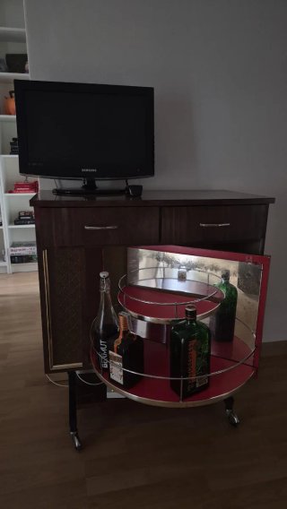 Mueble Bar Vintage Años 70 Madera y Metal