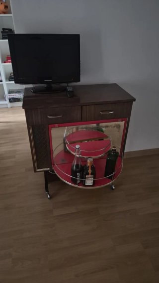 Mueble Bar Vintage Años 70 Madera y Metal