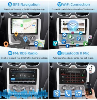 podofo 4G+64G Carplay Car Radio
