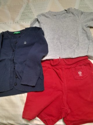 Lote bebe, saco,manta y ropa.