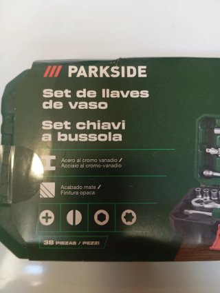 Parkside Set de llaves de vaso 38 piezas