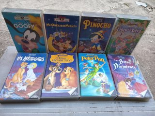 Lote 8 Películas VHS Disney Clásicos Español