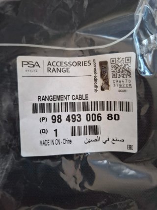 Maleta cable carga Peugeot PSA 9849300680 nuevo