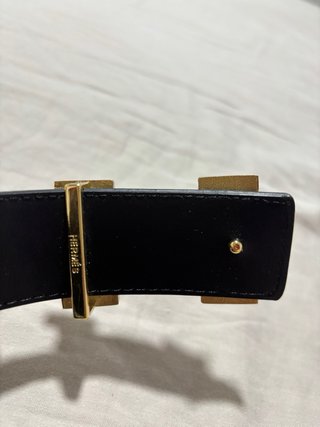 Cinturón Hermès Piel original Hebilla H Dorada