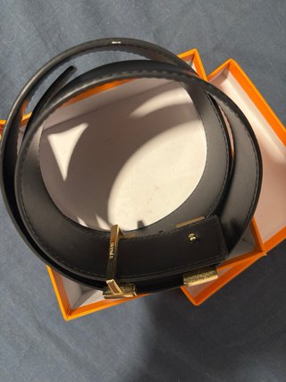Cinturón Hermès Piel original Hebilla H Dorada