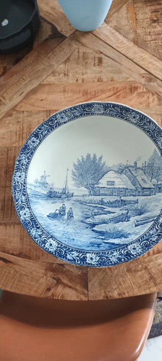 Lote de 3 platosfoto s orginales Delftsblauw  bord