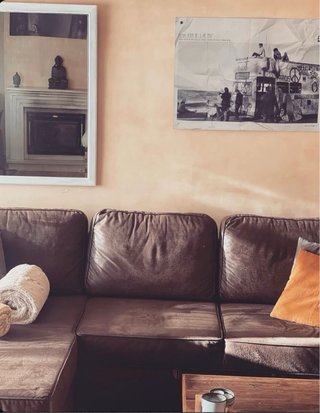 Sofá Cama Chaiselongue Piel Maisons du Monde