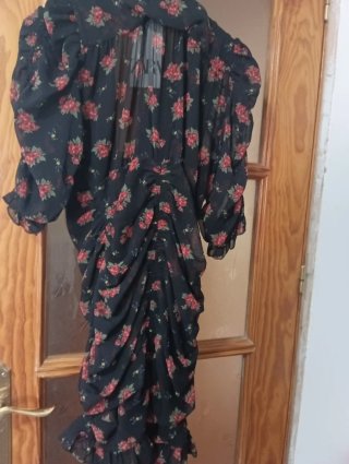 Vestido estampado floral Zara Talla L