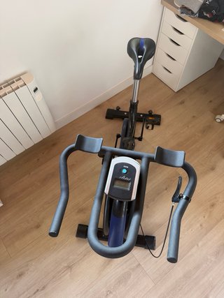 Bicicleta de Spinning Negra y Azul