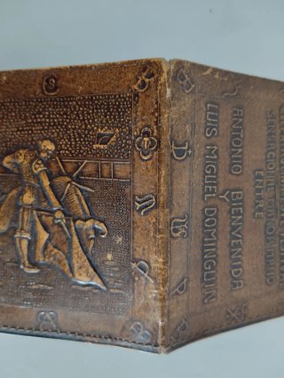 Cartera de piel Toros años 70