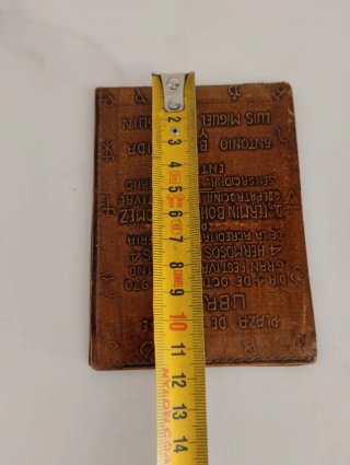 Cartera de piel Toros años 70