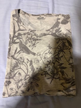 Only Sons Camiseta Talla M Estampado Pájaros