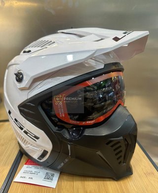 LS2, Casco  Moto Drifter Solid White  XXL