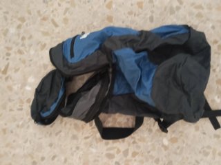 Mochila Altus 10L azul y gris