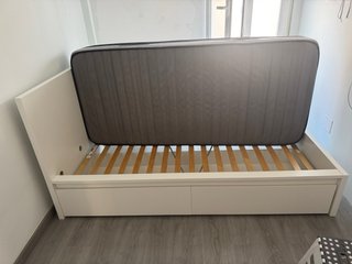 Cama 90x200 con 2 cajones y colchón