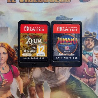 Lote 2 juegos Nintendo Switch: Zelda y Jumanji