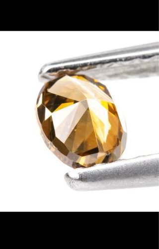 Diamante Marrón Dorado Ovalado 0,34ct