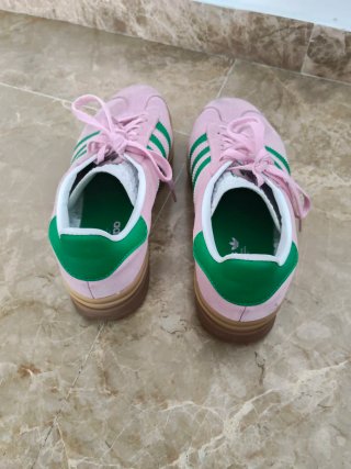 Zapatillas Adidas Gazelle Bold Rosa y Verde