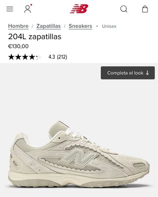 Zapatillas New Balance 204L Beige/Gris