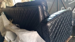 Sofá Chester Piel Vacuno Vintage Negro