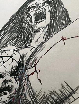 Disegno a pastelli La casa delle bambole